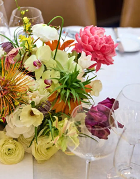 Table florals from a Tiffany & Co. shareholder dinner