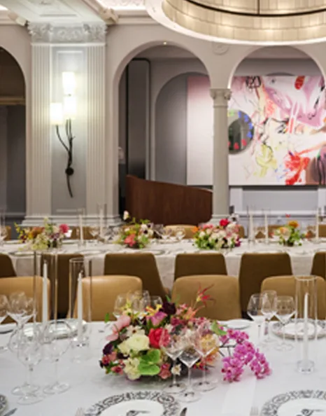 Table florals from a Tiffany & Co. shareholder dinner
