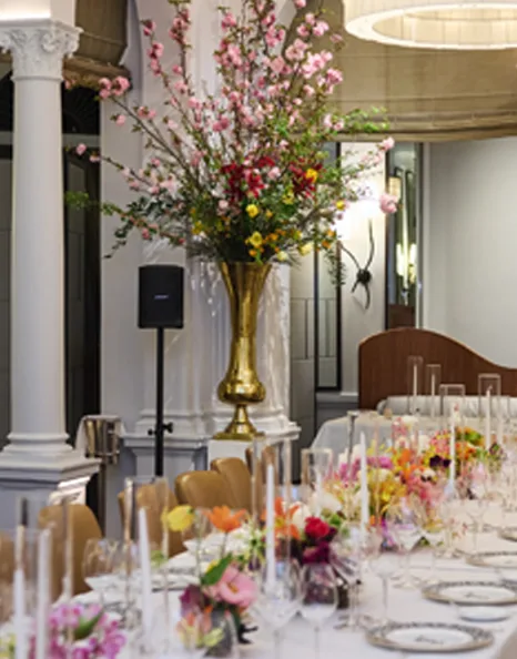 Table florals from a Tiffany & Co. shareholder dinner